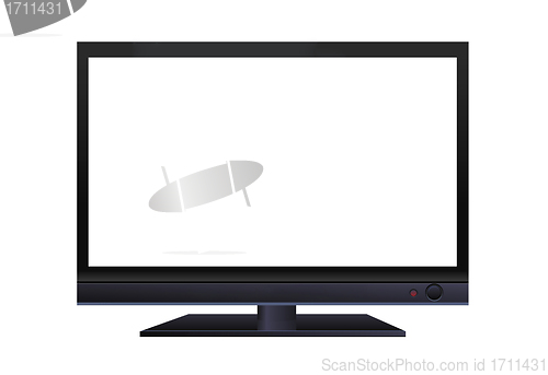 Image of frontal view of widescreen lcd monitor isolated