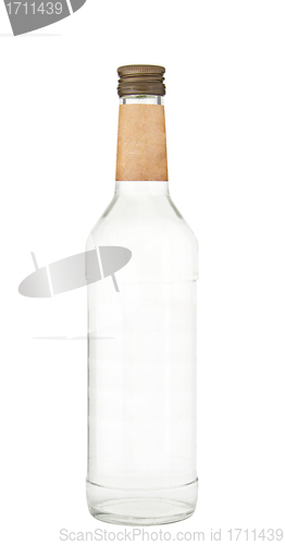 Image of Bottle of vodka isolated on white background