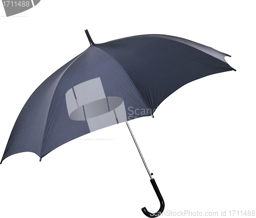 Image of Black umbrella on white background