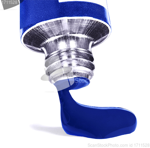 Image of blue paint tube