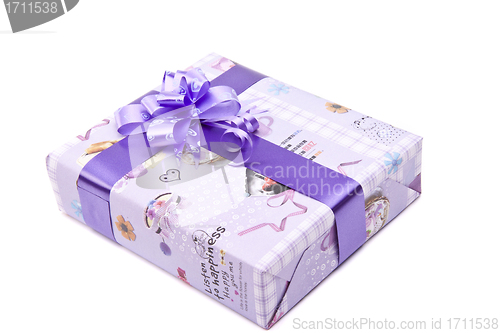 Image of  gift box with big bow ribbon