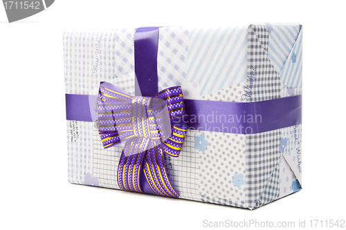 Image of  gift box with big bow ribbon