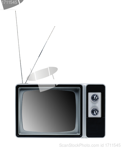 Image of vintage tv isolated