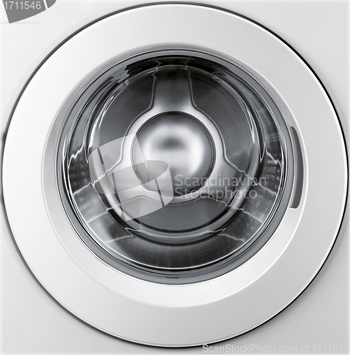 Image of Close-up of washing machine door