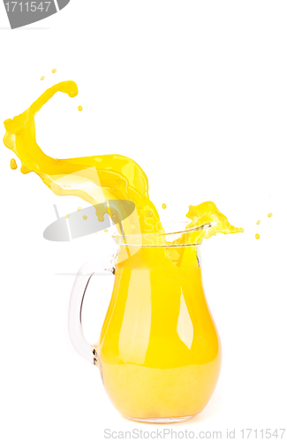 Image of orange juice splash isolated on white