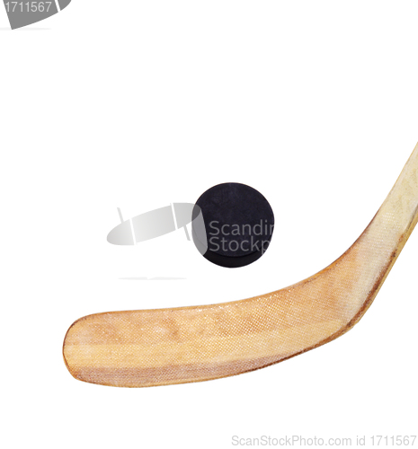 Image of close up of an ice hockey stick