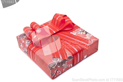 Image of Single red gift box