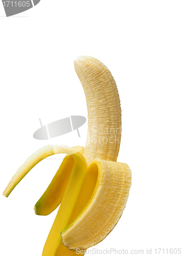 Image of Open banana isolated