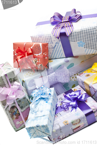 Image of Colorful gifts box isolated