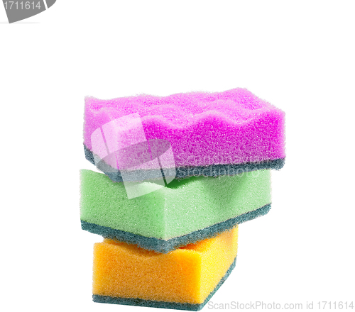 Image of Sponge dish isolated on white