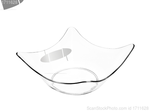 Image of Empty glass bowl isolated