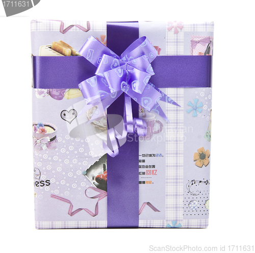 Image of  gift box with big bow ribbon