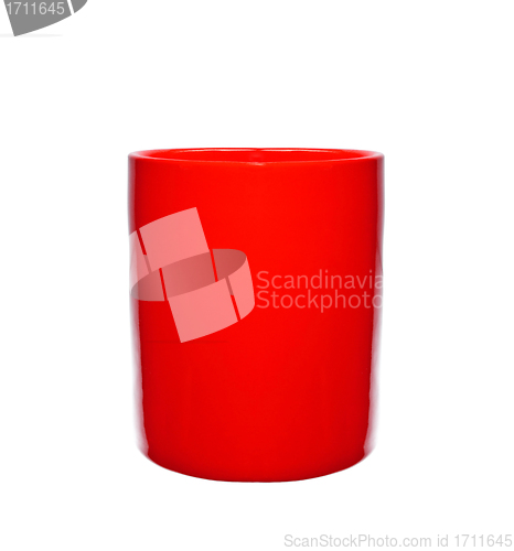 Image of red cup isolated