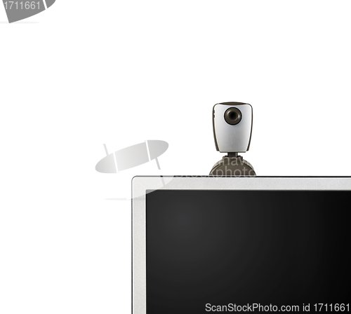 Image of web camera on monitor