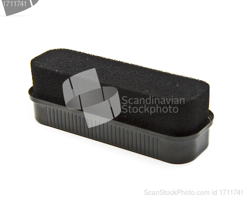 Image of Black sponge for care of footwear