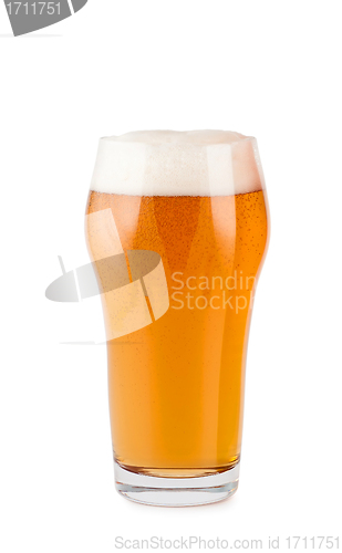 Image of Beer in glass isolated