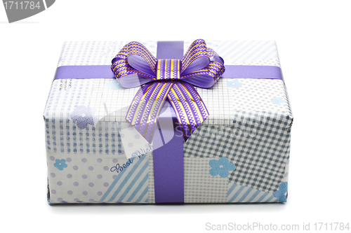 Image of  gift box with big bow ribbon