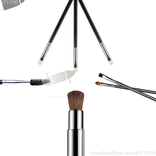Image of Set of professional makeup brushes