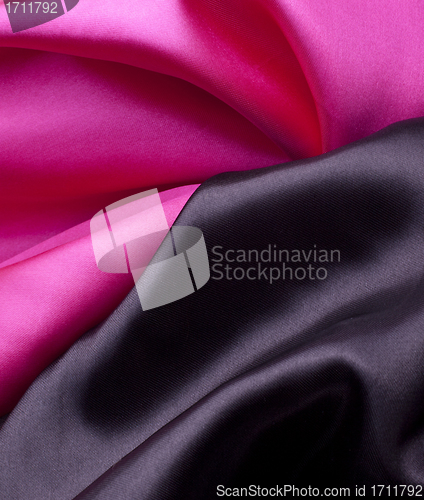 Image of black with pink satin