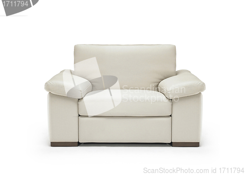 Image of Image of a modern leather armchair isolated