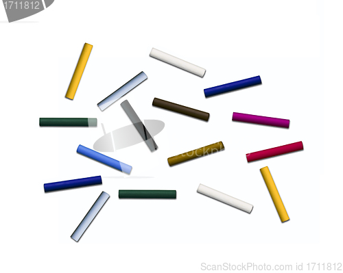 Image of Sticks of pastel colored chalk