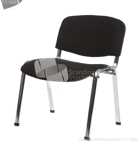 Image of black office chair isolated on white