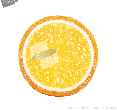 Image of orange jelly in sugar