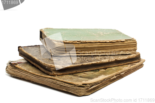 Image of Antique old books on white