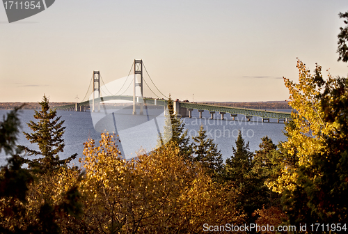 Image of Mackinaw City Bridge Michigan