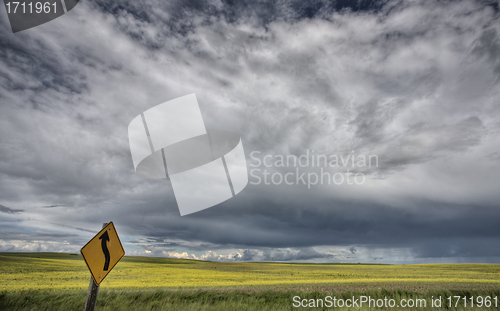 Image of Yellow Turn Sign