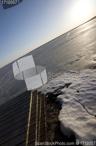 Image of Winter Dock at Lake