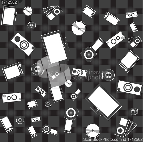 Image of seamless electronic products background