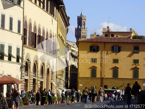 Image of Busy street in Florence.