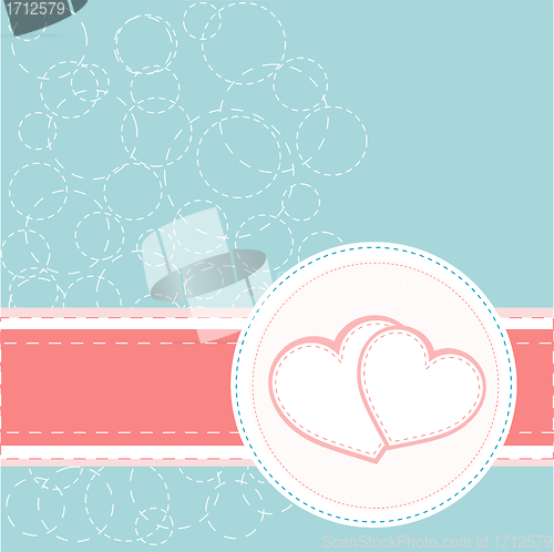 Image of Two symbols of loving valentines hearts