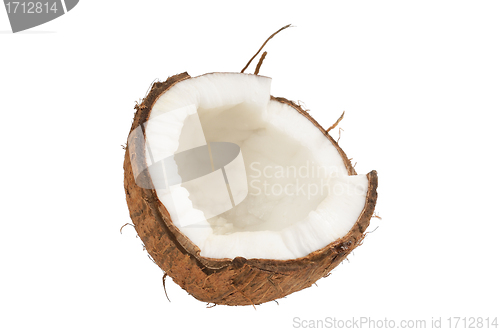 Image of Fresh coconut and coconut shells