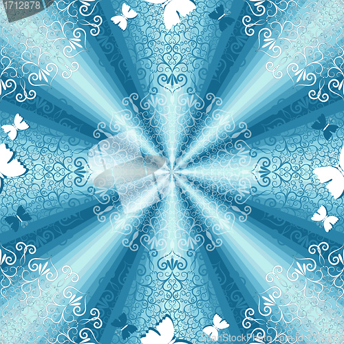 Image of White-blue seamless pattern