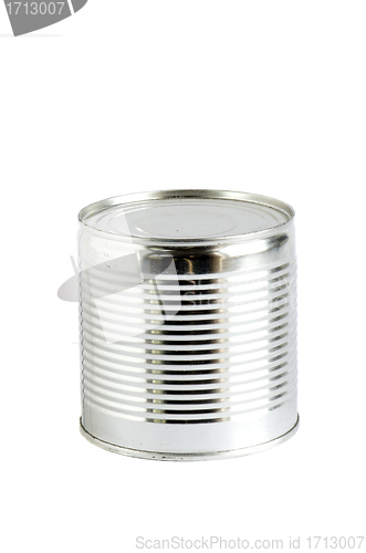 Image of Canned peas vegetable products metal can isolated 