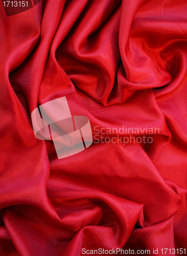 Image of Smooth Red Silk as background