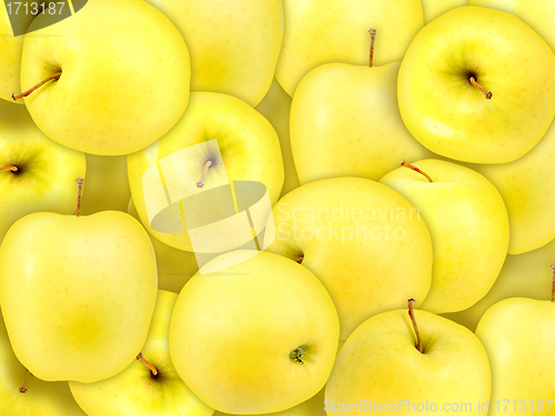 Image of Background of heap fresh yellow apple