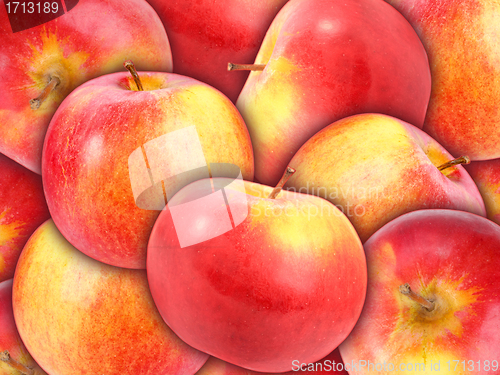 Image of Background of heap fresh red apple