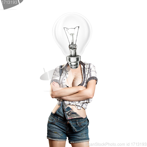 Image of Lamp Head Woman