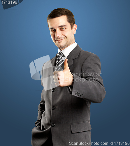 Image of Business Man Shows Well Done