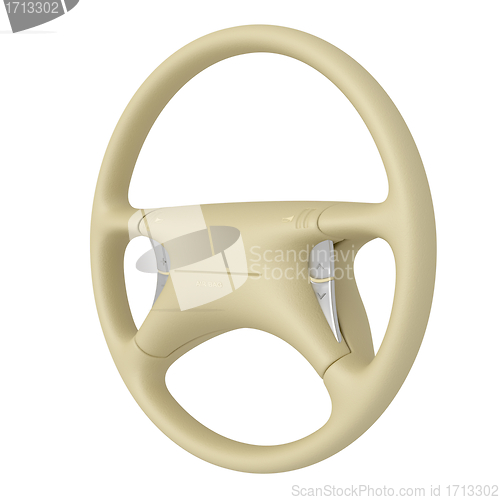 Image of Beige steering wheel