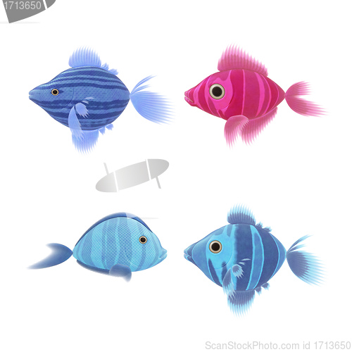 Image of four fish illustrations
