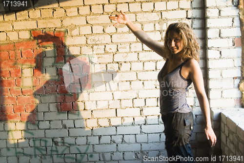 Image of Woman and shadow