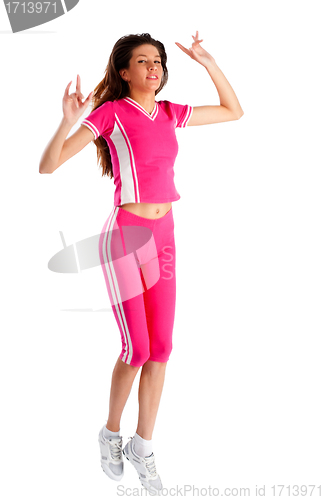 Image of Young woman in fitness