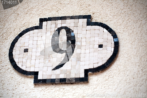 Image of mosaic door number