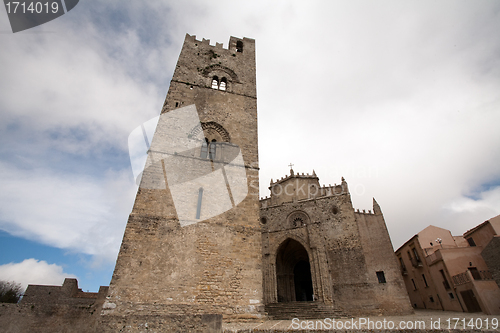 Image of Chiesa Madre church of Erice town, Sicily, Italy