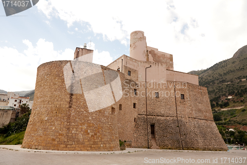 Image of fortress of Castellammare del Golfo town, Sicily, Italy