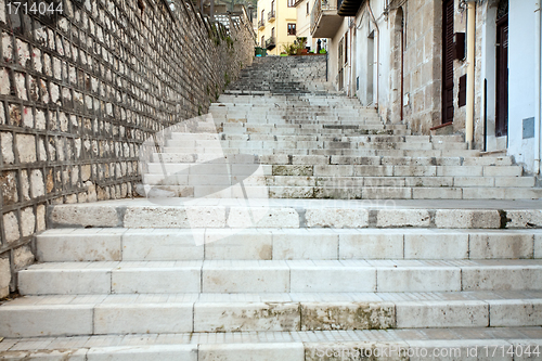 Image of stone stairway in old town